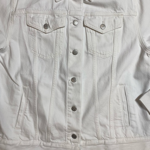 J.Crew Classic or Relaxed Fit White Denim Jacket - Picture 3 of 7